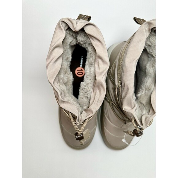 Lands End Womens Squall Snow Boots Size 10 Taupe Insulated Winter Waterproof - Picture 7 of 11